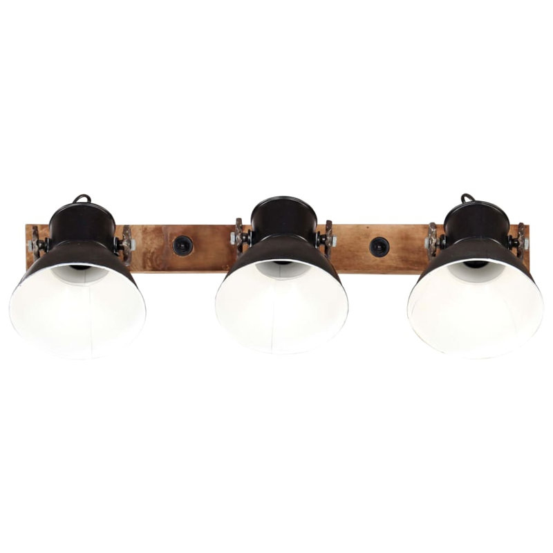Julie Industrial Wall Lamp, Brown, Black