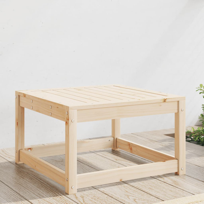 Garden Footstool Solid Wood Pine, Nature