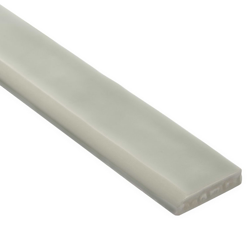 Carolina 2x20 Polished Ceramic Bullnose, Moss