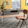 Eliana 2 Drawer Writing Desk with Tempered Glass Base