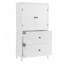 Bathroom Storage Cabinet with Two Doors, Drawers, and Adjustable Shelf, Durable MDF Board, Water-Resistant Finish-1562597314