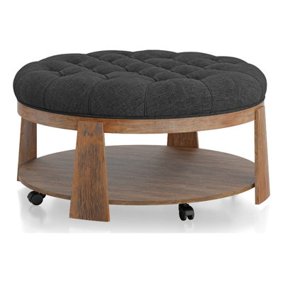 Brenai Upholstered Polyester Blend Storage Ottoman