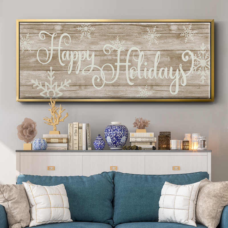 Happy Holidays- Framed Canvas