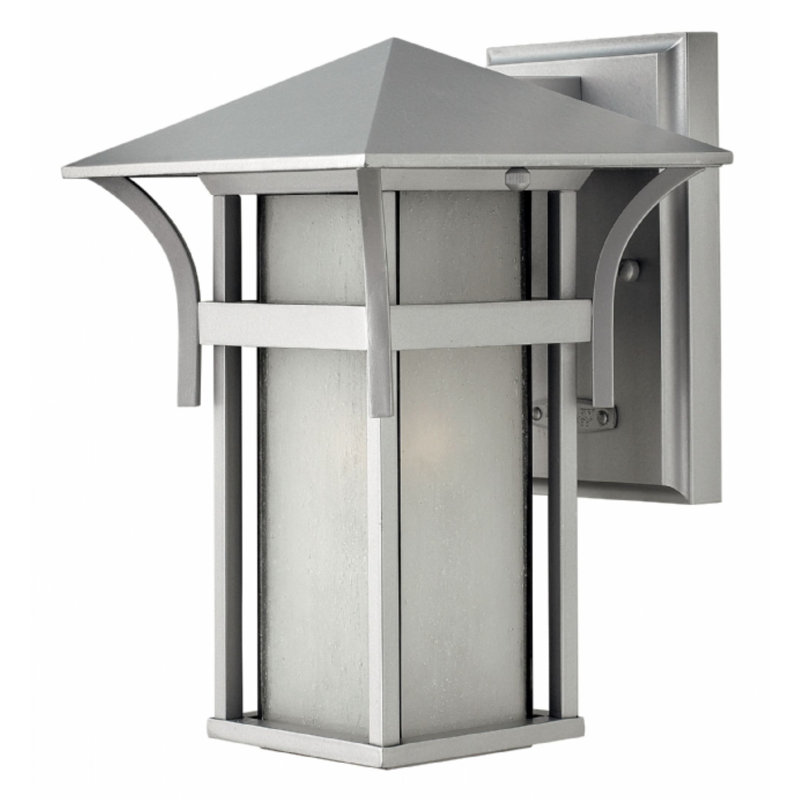Harbor Outdoor Wall Lantern, 10.5" H x 7" W, Titanium, Non-Energy Saving/Non-Dark Sky