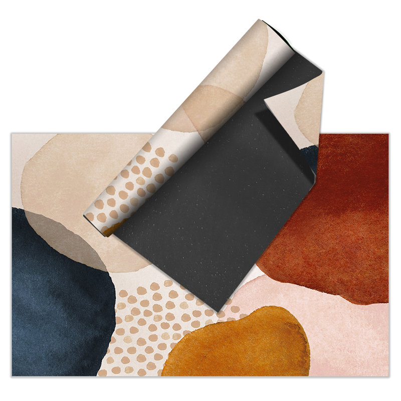 Soliel Abstract Vinyl Machine Printed Area Rug, Rectangle 160 x 230cm