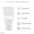 Caché Two-Piece Elongated Toilet Left Side Flush Handle Toilet 1.28 gpf