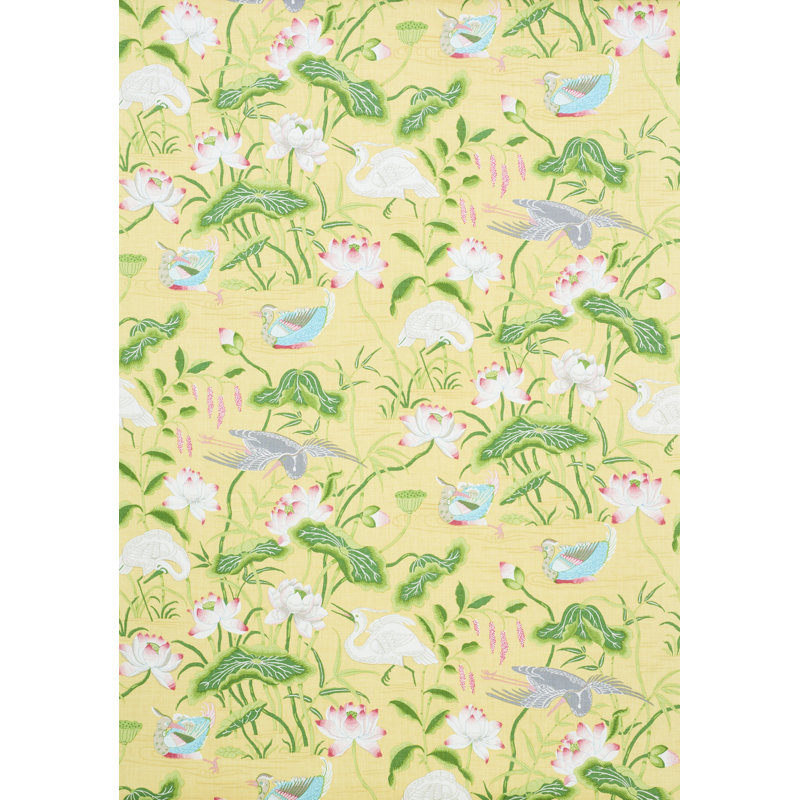 Lotus Garden Fabric, Yellow