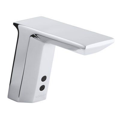 Geometric Single-Hole Touchless Ac-Powered Commercial Bathroom Sink Faucet with Insight Technology and 6-3/4" Spout