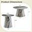 Table basse emboîtable, table basse de style médiéval-moderne, avec placage gris, ensemble de tables basses rondes classiques et de tables d'appoint, salon simple, table de centre de bureau