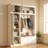 78" H 3-In-1 Hall Tree With Overhead Storage Cabinet & Contrasting Bench, Entryway Organizer With Adjustable Shelves, Drawers & Heavy-Duty Hooks-642496177