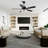 52" 6-Speed Dimmable LED Ceiling Fan with Light and Remote Control, 3 Color Lights, Reversible DC Motor, Double-Sided Wood Blades, 4"/10" Downrods-1019938423