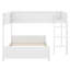 Structure de lit superposé en bois fonctionnel avec échelle et tablette de rangement, support de lattes durable-130116850