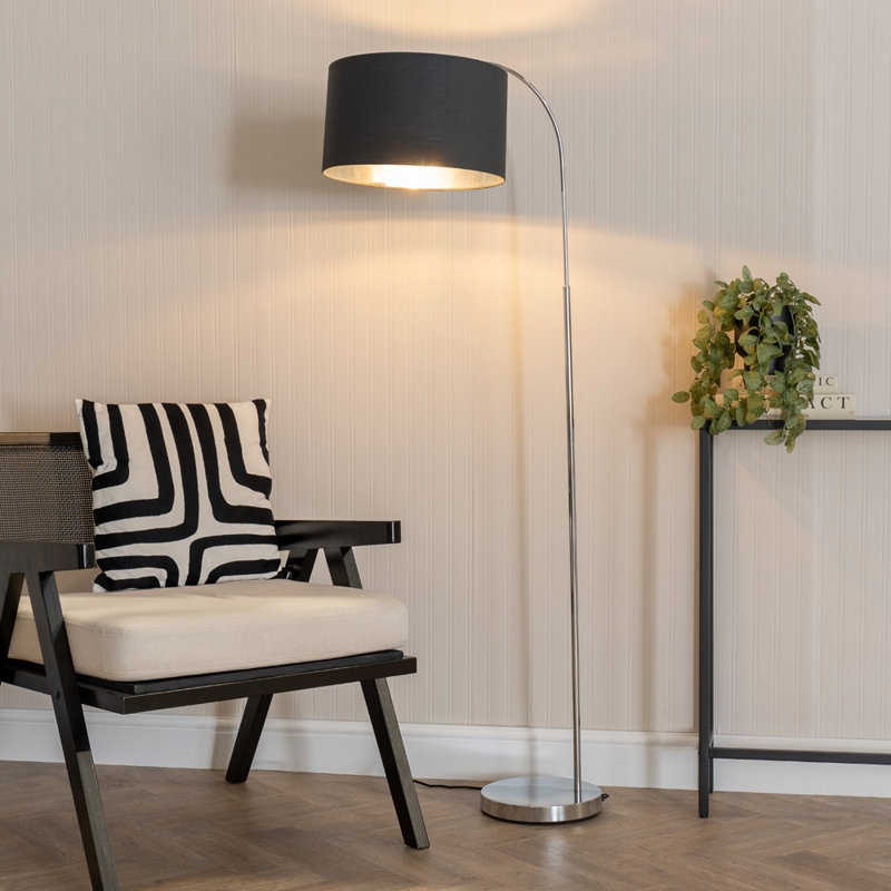Deajane 150cm Polished Traditional Floor Lamp, Black, Yes