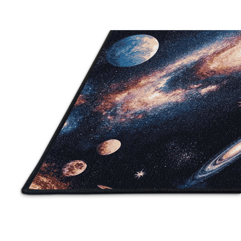 Tapis gris lavable à la machine, Carré 7 pi