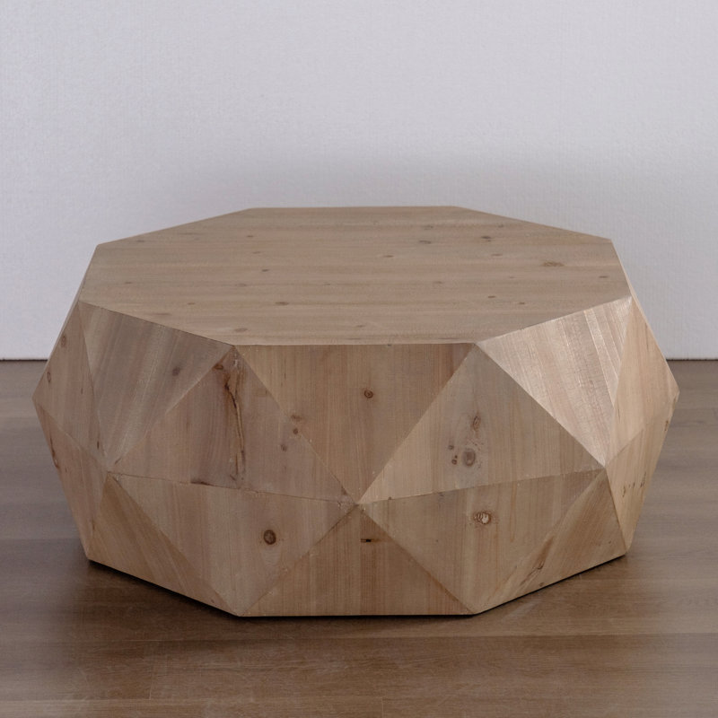 38.58" Coffee Table Three-Dimensional Embossed Pattern Design American Retro Style