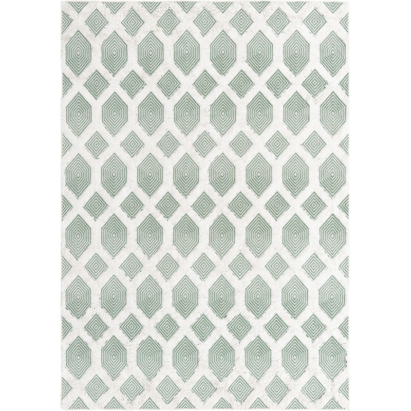 Mishti Cotton Geometric Indoor Rug, Rectangle 6'4" x 9'