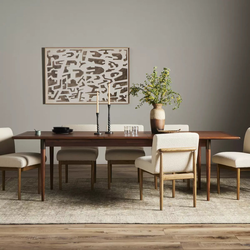 Harper Solid Wood Dining Table, Fawn Oak