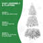 Arbre de Noël blanc 7 pi avec fil mémoire (ornements non inclus)-1550682056