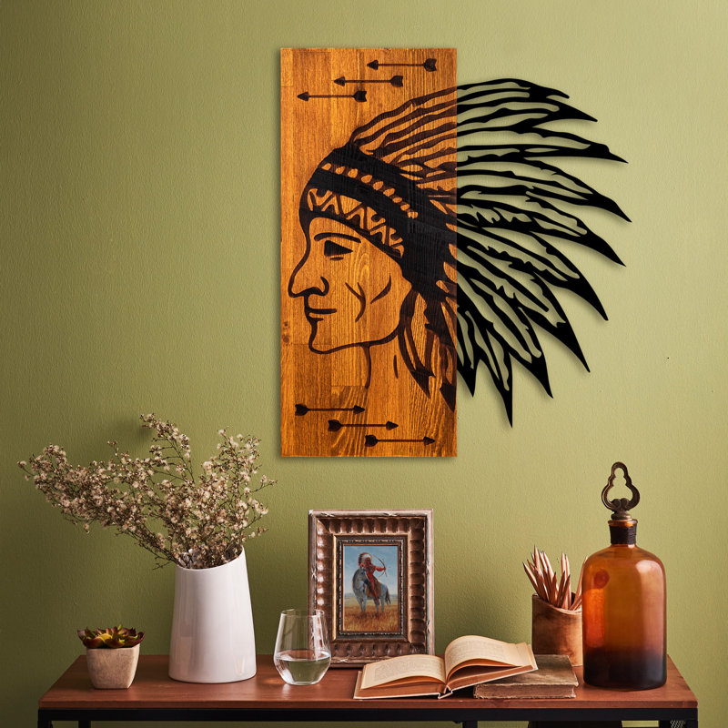 Accessoire mural décoratif en bois