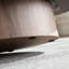 Table basse moderne en MDF noyer, design compact Ellipse pour le salon