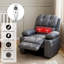 Fauteuil inclinable de massage de 21 po de largeur, pivotant à 360 ° avec chaleur et vibrations, canapé simple, gris