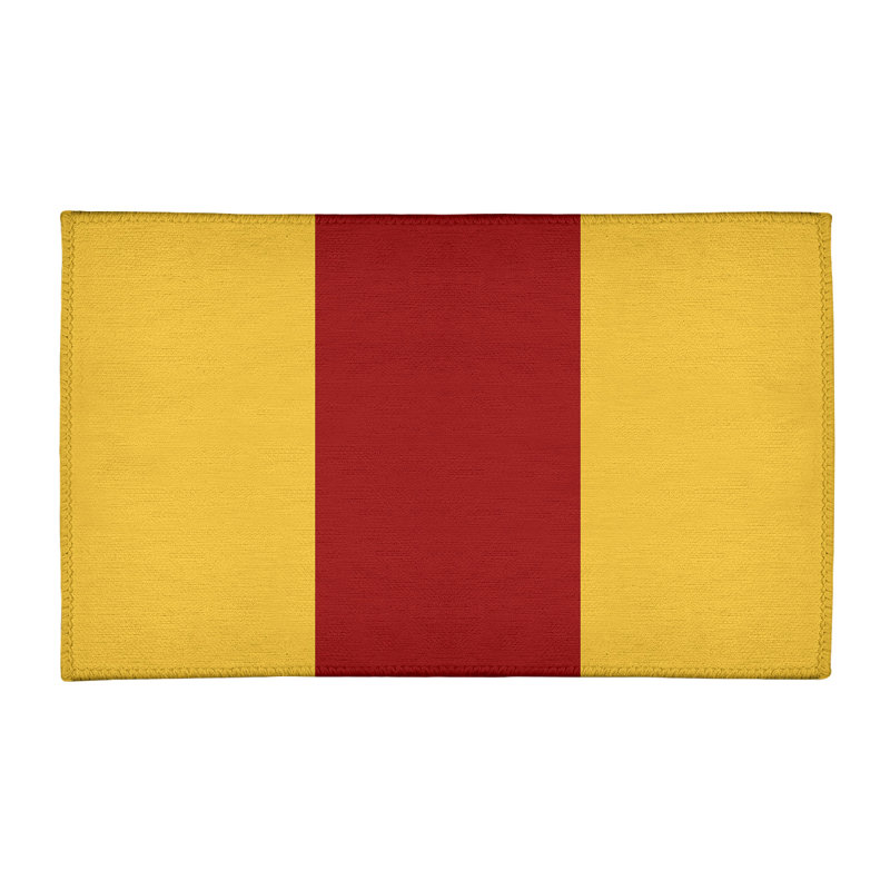 Tapis de zone rouge/jaune, Rectangle 3 pi x 5 pi
