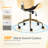 PU Curved Office Chair With Antique Bronze Base-2048463794