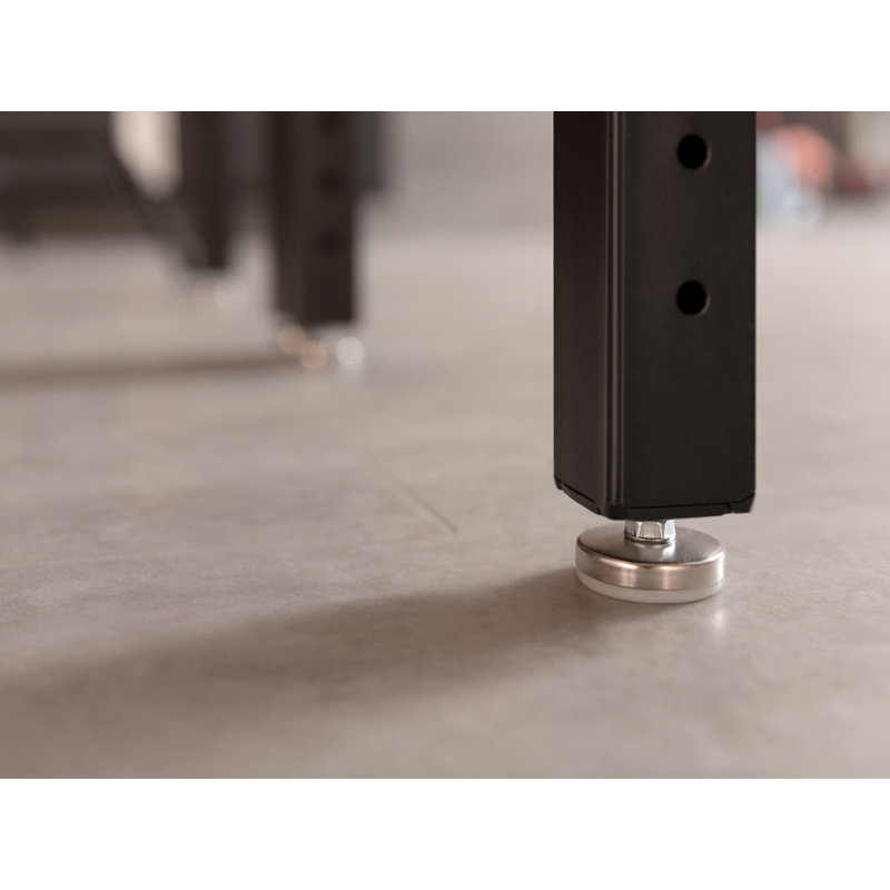 Établi en acier à hauteur réglable Pro Series, Noir / bambou, H 43 po x l 48 po x P 24 po