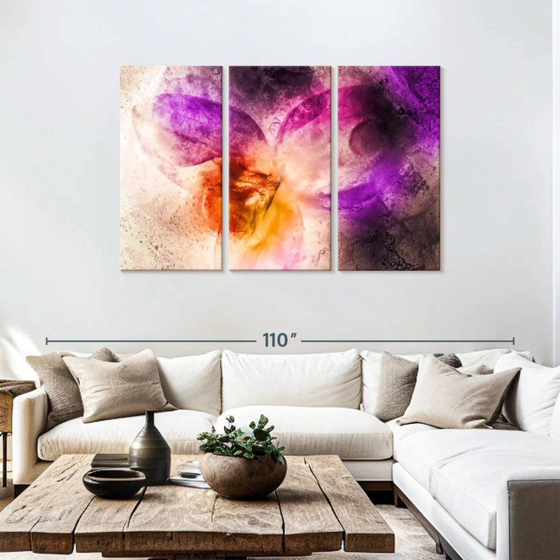 Avery Abstract Floral, 48" H x 74" W