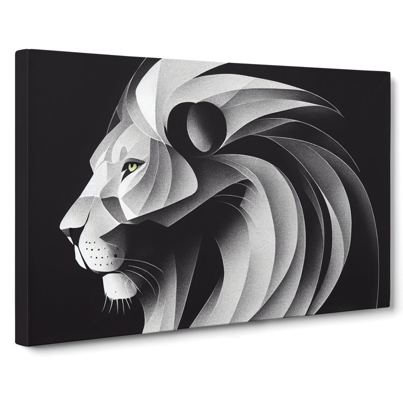 Exclusive Abstract Lion - Wrapped Canvas, 35cm H x 50cm W x 3cm D
