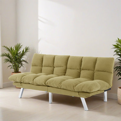 67.31" Convertible Futon Sofa Bed With Adjustbale Arms, Loveseat Sleeper For Living Room, Bedroom, Studio, Apartment, Dorm, Home Office, Small Space
