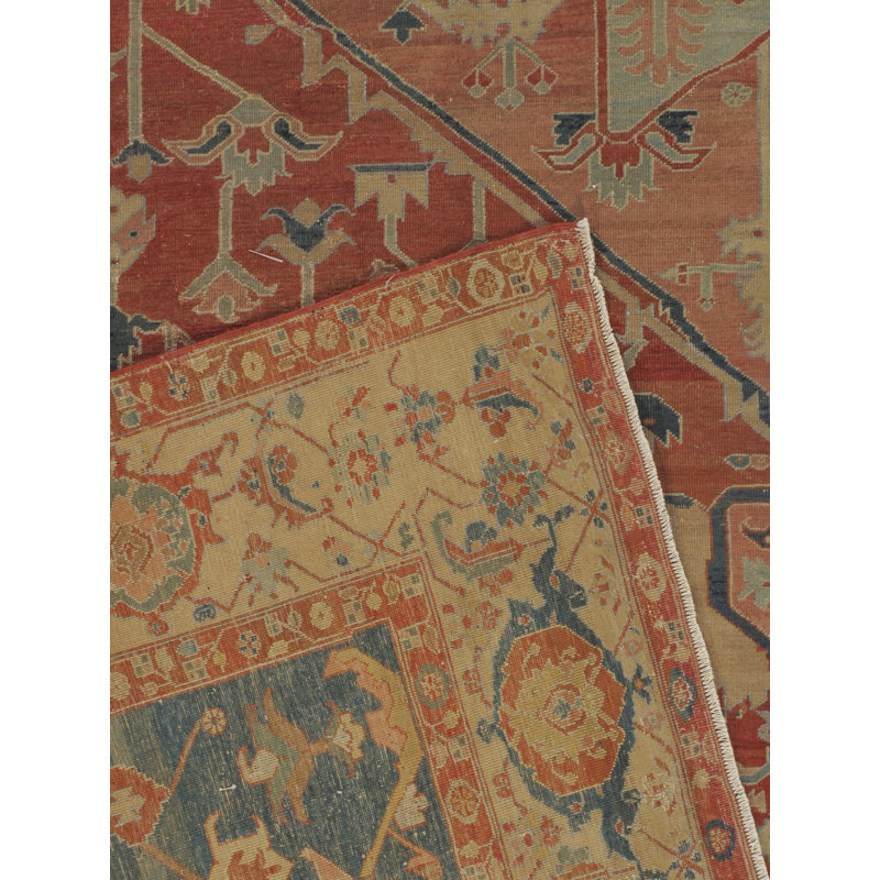 Antique One-of-a-Kind Rectangle 11'4" X 15'1" Hand Knotted Area Rug