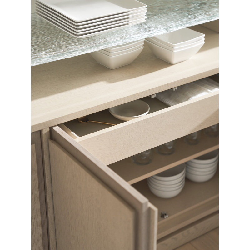 Sunset Key Callum 73.25" Wide 1 Drawer Oak Solid Wood Sideboard