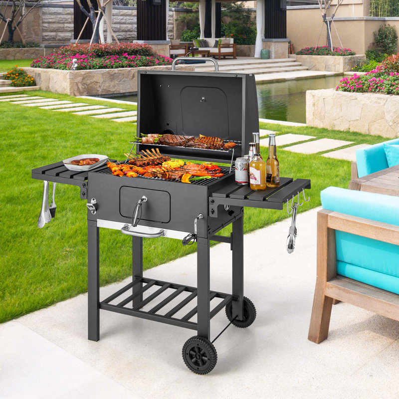 Costway 50.5'' W Barrel Charcoal Grill