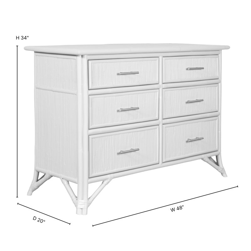 Bermuda 6 - Drawer Dresser, Regatta Blue