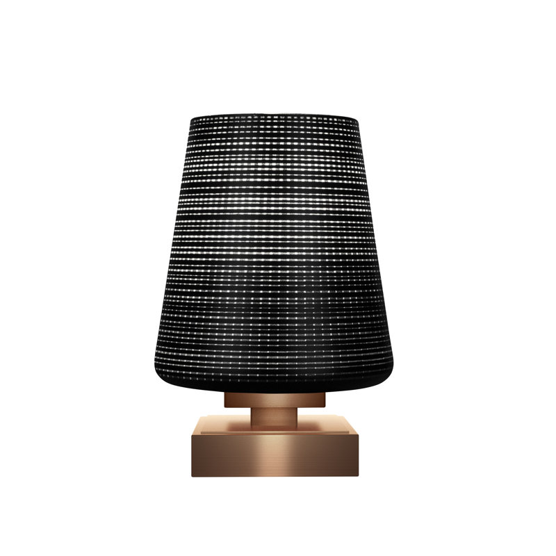 Lampe d'appoint avec verre 6 po Aneka, Laiton New Age, Blanc