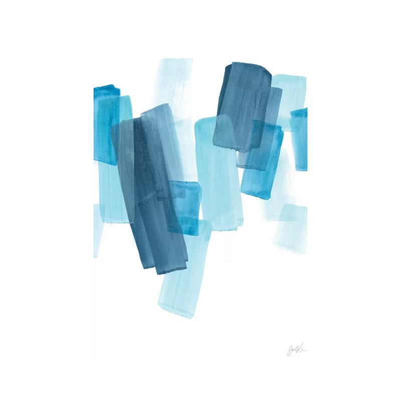 Azure Fragment I by June Erica Vess - Wrapped Canvas Gallery-Wrapped Canvas Giclée, 20.32 cm H x 30.48 cm W