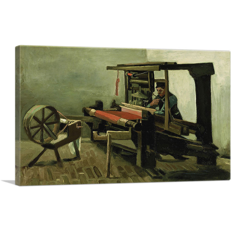 Weaver 1884 by Vincent Van Gogh - Wrapped Canvas Painting, 26" H x 40" W x 0.75" D
