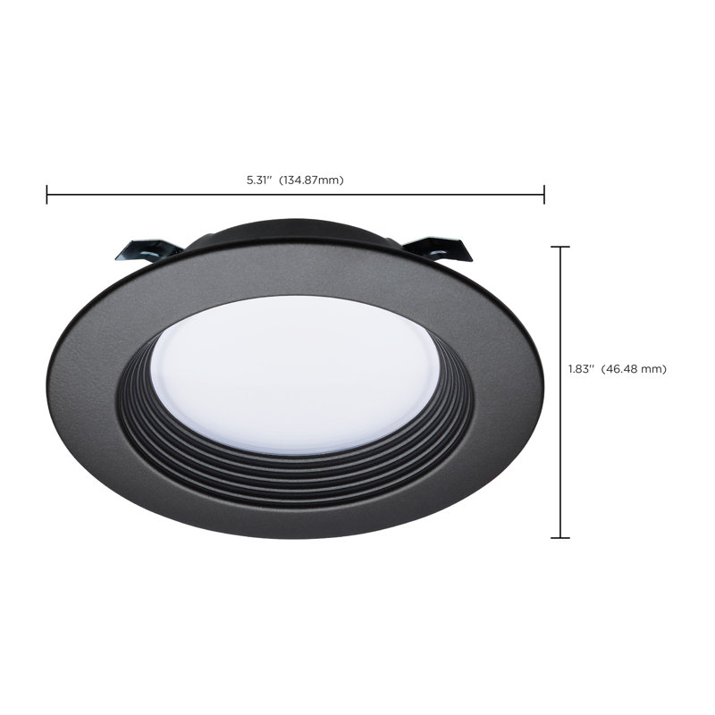 4'' Selectable Color Temperature 6.7 Watt Dimmable IC Rated LED Retrofit Recessed Lighting Kit, Bronze