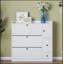 Armoire à chaussures polyvalente avec 3 tiroirs rabattables, rangement maximum pour le hall d'entrée et siège escamotable, blanc