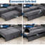 Canapé-lit modulaire avec lit escamotable, canapé modulaire en chenille-547510773