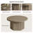 Cesiro Modern Round Coffee Table With Fluted Base-1849754012
