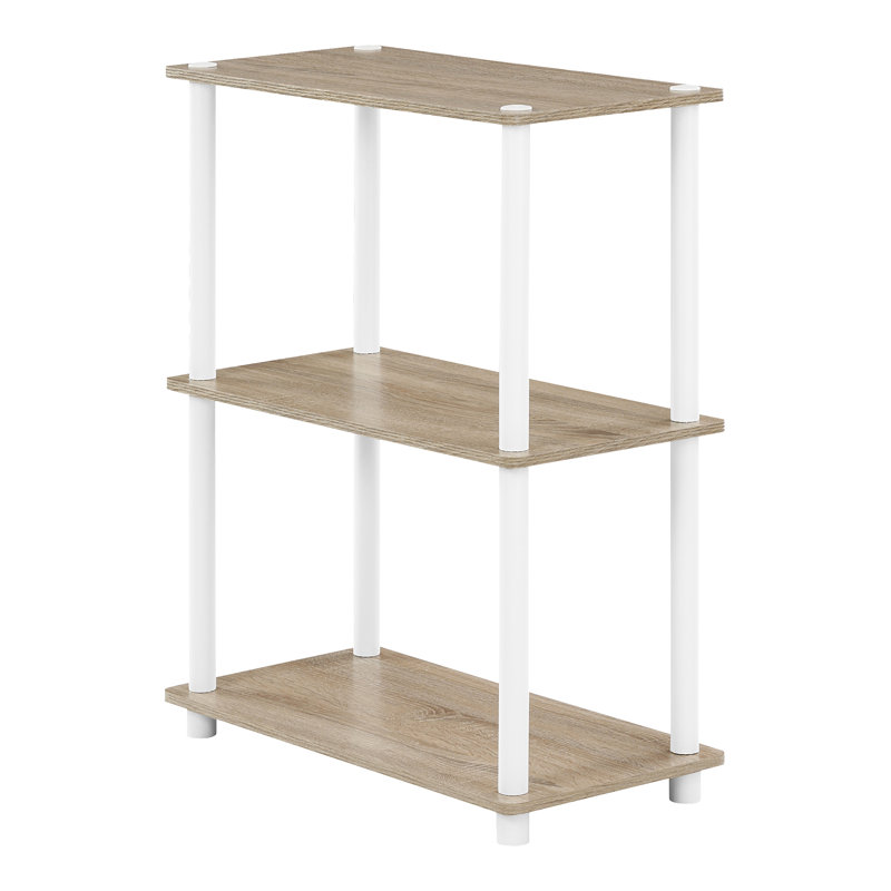 75.18cm H x 59.9cm W Etagere Bookcase, Sonoma Oak/White, 1