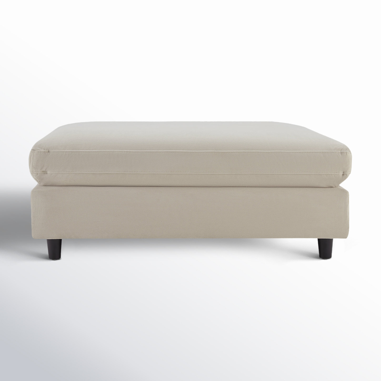 Fleetwood 45" Rectangle Upholstered Ottoman, Bella Beach Performance Velvet