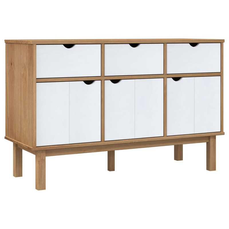 Izchak 44.9'' Sideboard, Brown/White