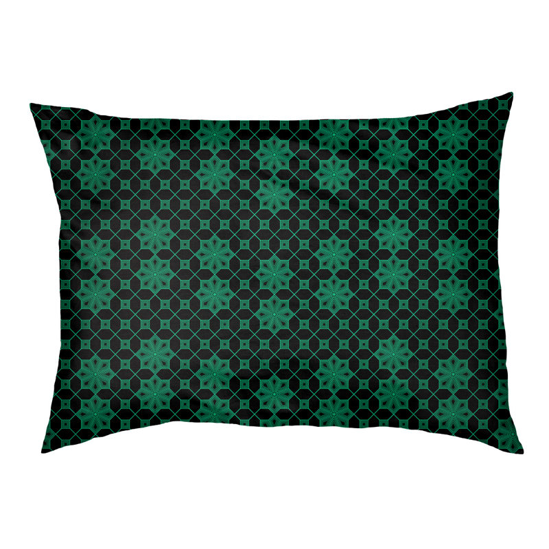 Coussin pour chien Byrge, Grand (l 42,5 po x P 32,5 po x H 14 po), Vert / Noir