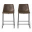 Tabouret de comptoir de style rétro avec structure en fer et revêtement confortable pour les cuisines et les bars