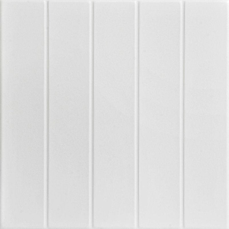 Carreau de plafond en polystyrène adhésif 1,6 pi x 1,6 pi Bead Board, Héron blanc
