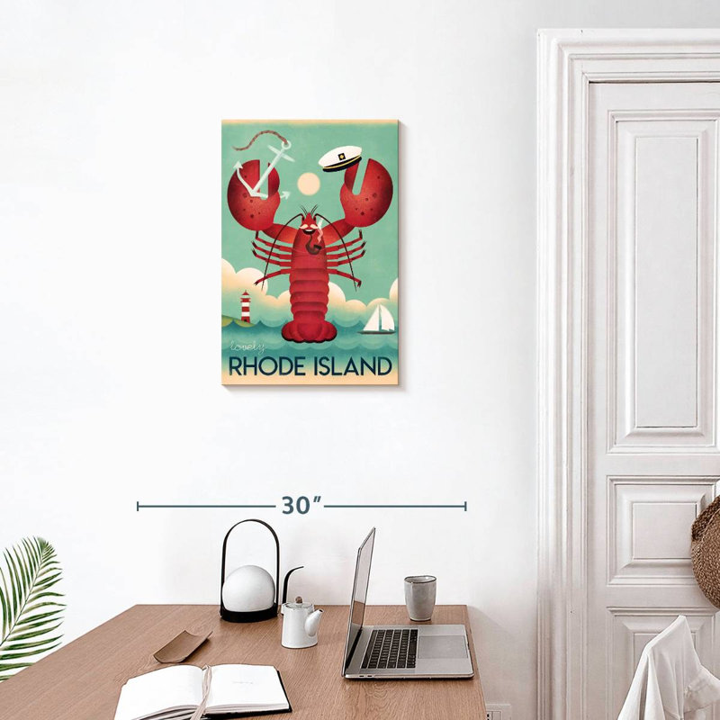Aime Vintage Rhode Island, 24" H x 16" W