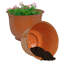 Ensemble de 2 pots à fleurs ronds pour l'extérieur en métal 14,5 po x 14,5 po x 11,25 po Ralen-84080805-84080806
